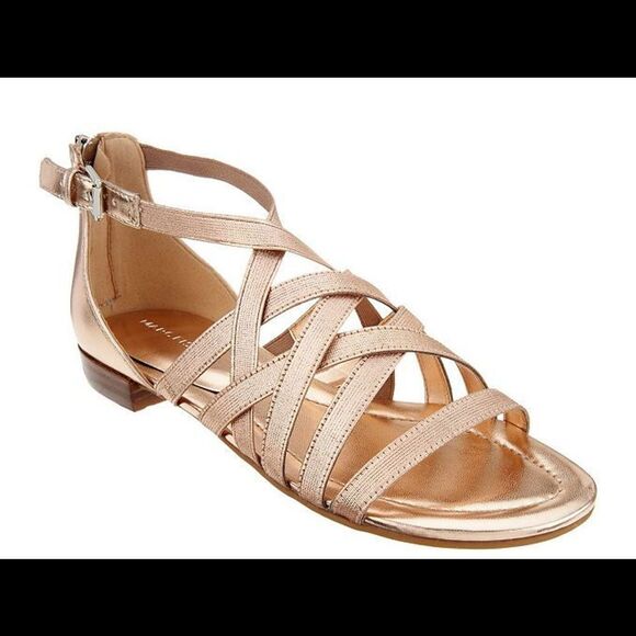 Marc Fisher Shoes - Marc Fisher Cross Weave Stretch Sandals Play Light Pink - Medium